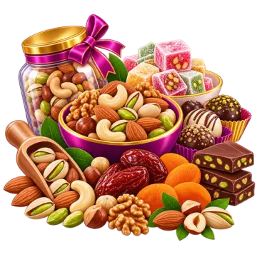 المكسرات والحلويات